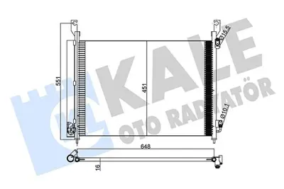 KALE 342575 Klima Radyatoru (Kondanser) Renault Koleos 2.0 Dci 08> 921005115R