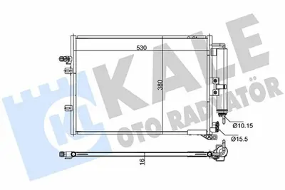KALE 342585 Klima Radyatoru Clio Iii Modus 1.2 - 1.4 - 1.6 - 2.0 05> (510×377×16) 8200443897