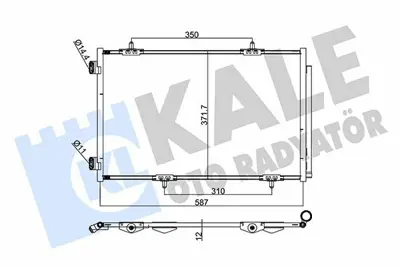 KALE 342655 Klima Radyatoru P301 C Elysee 1.2 Vti - 1.6vti - 1.6hdi Euro5 9674994280, 96749942, 9688473680, 5P437000V, 94671C01