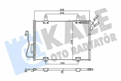 KALE 342810 Klima Radyatoru (Kondenser) Clıo2 7700414103, 6025103875, 77004141103, 8671017596, 8660002513, 8093017, 8FC351037541, 8FC351307711, 723M65, 94279