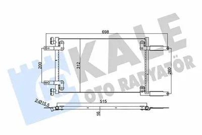 KALE 342850 Klima Radyatoru (Kondanser) Doblo 1,9d 01> 46811208