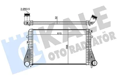KALE 342900 Turbo Radyatoru (Intercooler) Passat - Cc Tıguan Sharan Alhambra 2,0tdı 08>> 3C0145805AN