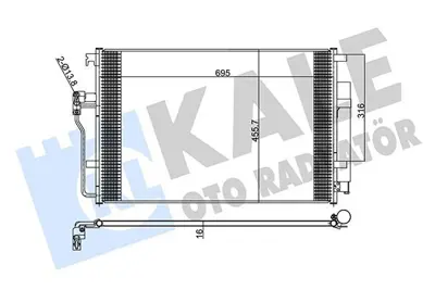 KALE 343025 Klima Radyatoru Crafter 06>16 Sprinter 906 06>16 2E0820413