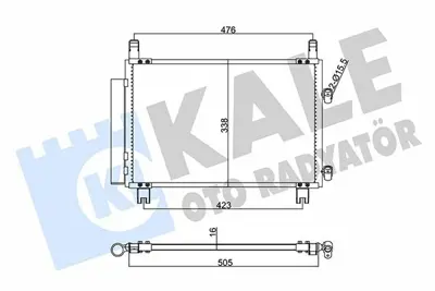 KALE 343110 Klima Radyatoru Toyota Yarıs 1.33 Vvt 2006-> Yarıs 1.3 2006-> 884600D050