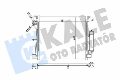 KALE 343160 Klima Radyatoru Nissan Juke 1.5 Dci 2010> (485×408×16) 92100-1FE0B