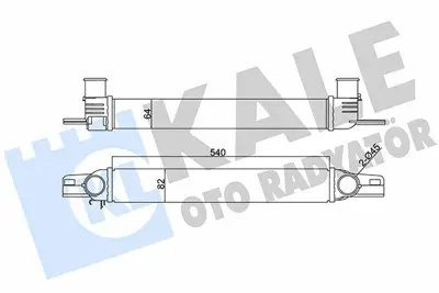 KALE 344300 Turbo Intercoller Radyatoru Nemo Bipper Fiorino 1 3jtd Bipper Nemo 1 4hdi Olcu: (540×82×64) 51790623, 384L7