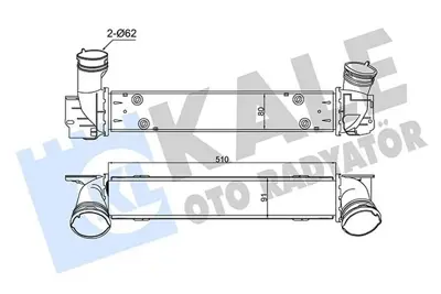 KALE 344795 Turbo Radyatoru Bmw N47 M47 N2 E81 E87 E90 E84 17517524916, 7524916, 17512468100, 7023007, 8ML376731791, 8ML376731794, 805M68, 96725