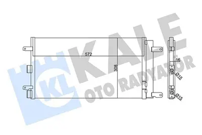 KALE 345355 Klima Radyatoru (Kondanser) Doblo 1.4 - 1.6 16v 01> 51801843