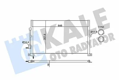 KALE 345375 Klima Radyatoru Mondeo Iii 1.8 - 2.0 16v - 2.0tdci 00>07 Manuel Klimali Olcu: (669×361 X Ss) 1S7H19710AE