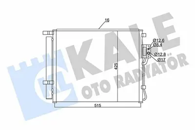 KALE 345435 Klima Radyatoru Komple Santafe 2.0 Crdı 2010> (695×428×16) 976062B700, 976062B750, 976062B750AS, 940209, 8283042