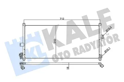 KALE 345790 Klima Rayatoru Nissan Almera 2000> Primera P12 2002> 92110-BM400