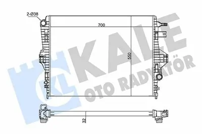 KALE 345870 Motor Su Radyatoru Touareg 3,0 V6 Tsı - Tdı 3,6 V6 Fsı 10> Cayenne 3,0 3,6 10> 7P0121253A, 95810613210