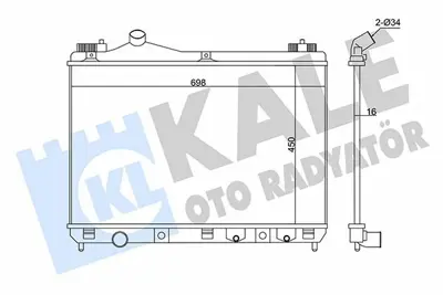 KALE 346040 Motor Su Radyatoru Grand Vıtara 2005> Otomatık Vıtes 1770067J00, 1770067J00000, 64201, 8MK376790241, 1143044, DRM47011