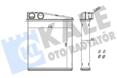 KALE 346455 Kalorifer Radyatoru A3 Leon Toledo Octavia Caddy 1 6 - 1 8 - 2 0 - 2 0tdi 03> 1K0819031