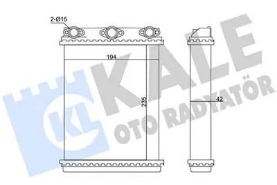 KALE 346635 Kalorifer Radyatoru W124 85>93 S124 86>93 C124 87>92 18357801, 28353001, 28353801, 28353901, 28355501, 28355601, A0018357801, A0028353001, A0028353801, A0028353901