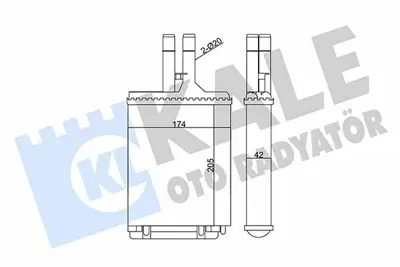 KALE 346675 Kalorifer Radyatoru Vectra B Klimasiz 1843107, 90463839