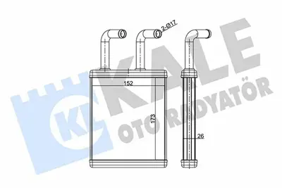 KALE 346785 Kalorıfer Radyatoru Kıa Pregıo 1997-> 0K75A61A10