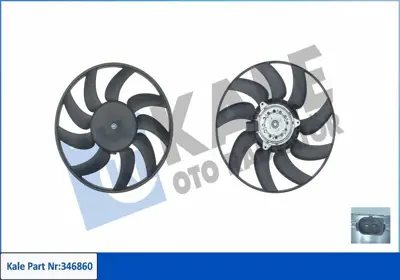 KALE 346860 Fan Motoru 400w 400mm Audi A4 13>16 A5 12> Q5 13> 8K0959455G