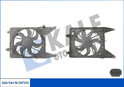 KALE 347155 Fan Motoru Davlumbazli Logan Sandero Duster 8200765566