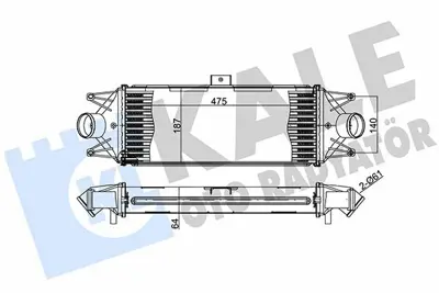 KALE 347200 Turbo Radyatoru (Intercooler) Daıly Iıı Iv V (475×187×64) 99487925, 5801349166, 5801313640, 504086501, 504084140, 504022617, 96727, 8ML376900444, 8ML376900441, 8ML376776771