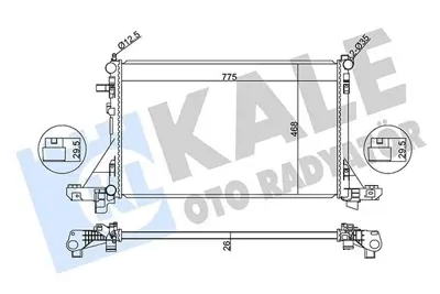 KALE 347260 Radyator Brazıng Master3 Movano B 2.3dcı Cdtı 10 95514141, 214005447R, 214107641R, 214107695R, 2140000Q2B, 93197532, 4406318, 4419452, 4421803, 95507805