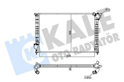 KALE 347265 Motor Su Radyatoru Mını R52 R53 17117570489, 1475554, 17101475554, 17111475554, 17117541091, BTP5512, 7541091, 7570489, 17117578489, 1023124