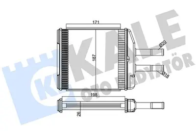 KALE 347345 Kalorıfer Radyatoru Evanda - Chevrolet Epıca   Evanda 707072, 76505, 96327370, 96472174, P96327370, P96472174