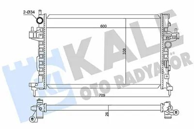 KALE 347495 Motor Su Radyatoru Brazıng Y13dt Z13dt Z13dth Y17dt Corsa C Tıgra B 13002591300261