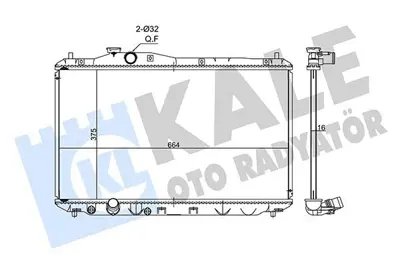KALE 347560 Motor Su Radyatoru Honda Cıvıc 1.6-1.8 2012-> Manuel Vıtes 31206775771