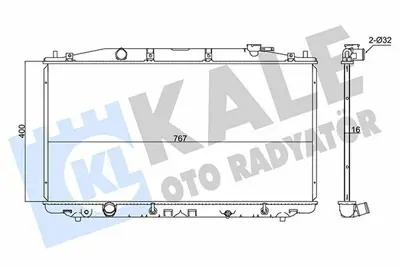KALE 347595 Motor Su Radyatoru Honda Accord 2008> Otomatık Vıtes 19010R40A51, 19010R40A53, 19010RL2G51, 19010RL6R51, 19010R72A02, 19010R72A01, 19010R70A53, 19010R53A01, 19010R40A62, 19010R40A04