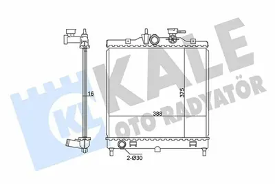 KALE 347860 Motor Radyatoru Pıcanto 1,0 1,1 2004> Otomatık Vıtes 2531007100, 2531007110, 2531007111, 66655, 8MK376762411