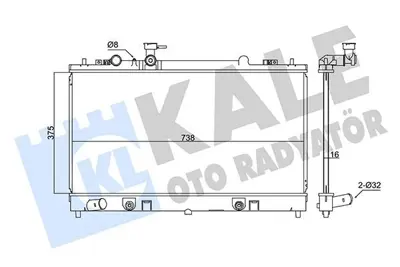 KALE 347885 Motor Su Radyatoru Mazda 6 2008> Otomatık Vıtes LF4K15200B, LF4K15200C, LFCV15200, LFY215SB0, LFY615SB0, L3R515200B, L3R515200C, L33215200E, L32815200B, AJ5715200E