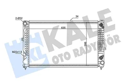 KALE 348310 Motor Radyatoru Passat A4 A6 2,4 - 2,6 - 2,8 95 01 Superb 2,8 V6 - 2,5tdı 4B0121251R, 8D0121251L, 8DO121251L