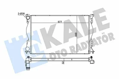 KALE 348315 Motor Su Radyatoru Manuel Audı A6 - A6q 2,0 05>11 1J927156JE