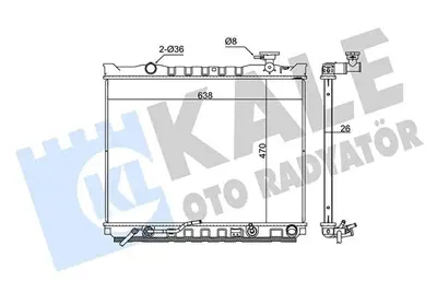 KALE 348365 Motor Su Radyatoru Kia Sorento 2006> Otomatik Vites 253103E720, 253103E710, 253103E730, 253103E740, 253103E830, 253103E810, S253103E730, S253103E740, S253103E710