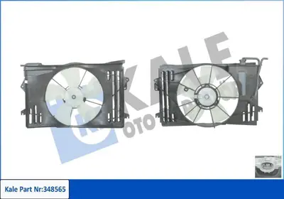 KALE 348565 Radyator Fani Komple Corolla 1 6 Vvti 2001> Avensis 1 6 Vvti 2003 2008 163610D090, 163630D040, 163630D100, 167110D070, 167110D071, 167110D072, 167110D160, 1671122130, 1636121060, 1636323020