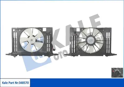 KALE 348570 Radyator Fanı Komple Corolla Aurıs 1,33 1,4 1,6 Vvtı 2007 1636122100, 1671122150, 8925712010, 1671222041, 1671122140, 1636322120, 163610D240