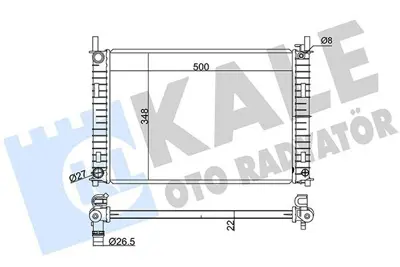 KALE 349500 Motor Su Radyatoru Fıesta 1,25 16v - 1,4 16v - 1,4tdcı 01>08 Mazda Iı 1,4cd Manuel Y40215200
