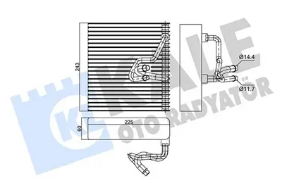 KALE 350035 Evaporator Corsa C 00> 00> Tigra B 04> 6845612, 90535096