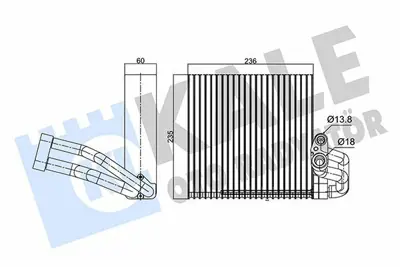KALE 350135 Evaporator Focus Iı 05>11 1445499, 1517467, 3M5H19850AD, 3M5H19850AE, 3M5H19850AF, 3M5H19850AG, 3M5H19850CA, 3M5H19860CA, 70530002, 8FV351336071
