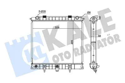 KALE 350500 Radyator Range Rover Iı 485x558.5x58 PCC108470