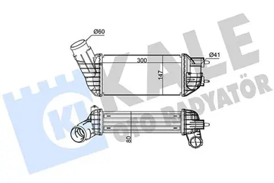 KALE 350825 Turbo Intercooler Radyatoru P308 P3008 P5008 C4 Ds4 Ds5 Dw10cted4 Dw10cb Olcu: (155**300×80) 384P8