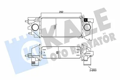 KALE 350960 Turbo Radyatoru Land Rover Freelander 2.0 PCM100200, 96171