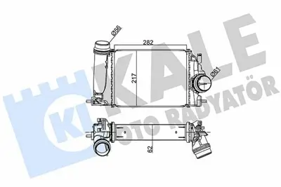 KALE 350975 Intercooler 350975 Qashqaı Megane-Iv (14-) 1.6 Dıc-T - 1.6 Tce 14461BD70A, 14461BD71A, 14461BD71B