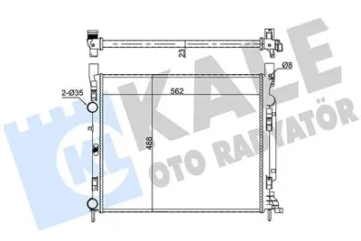 KALE 351010 Radyator Kangoo2 1.2tce 1.5dcı 1.6 16v 08 Mercedes Cıtan 12 W415 4155000102, 8200455801, A4155000102, 637623, RA0231070, 8MK376755514, 8MK376755511, 1063113, A8200455801