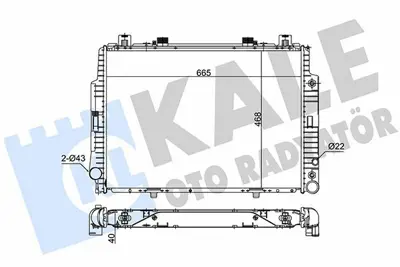 KALE 351300 Motor Su Radyatoru S-Class W140 91>98 C140 92>99 1405001003, 1405001603