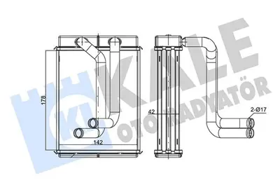 KALE 352165 Kalorıfer Radyatoru Kıa Sephıa 1996-> 3521H2, 352165, 3523AP, 1306716080, 352095, 3520L0, 3520N3, 3521J3, 4018A3, 4018H4