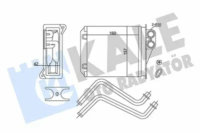 KALE 352175 Kalorifer Radyatoru Arka Sprinter 06> Crafter 06> A0038359001, 38359001, 2E0819017D, A2E0819017D, 6063004, 8FH351313591, 72040, A38359001