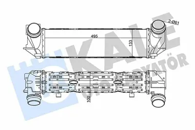KALE 352505 Turbo Radyatoru Bmw F10 F11 N20 17117618769, 7618769, 8ML376911454, 96322