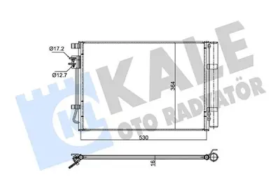 KALE 353130 Klima Radyator ( Kondanser) Komple Hyundaı I20 1.2 2012-> 976060U00